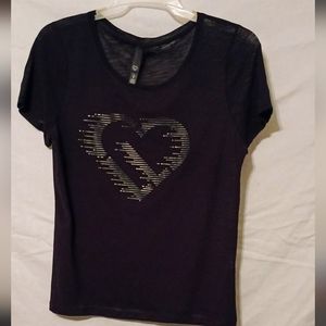 Women's black short sleeve shirt size L *NWOT*